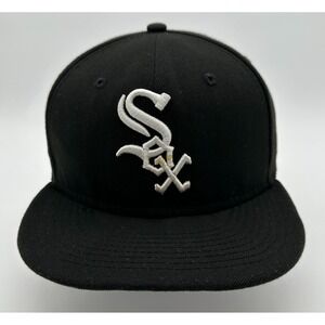 Chicago White Sox New Era 59FIFTY Hat 7 1/4 Southside Black Fitted Cap Polyester